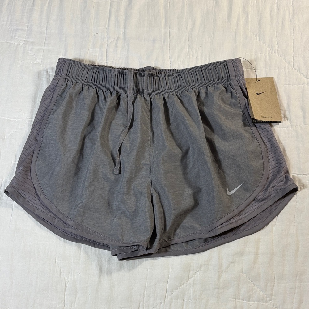 Nike Women’s Dri-FIT Tempo Brief-Lined Running Shorts Gray Heather Size‎ Medium